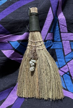 Wicca Broom Triquetra